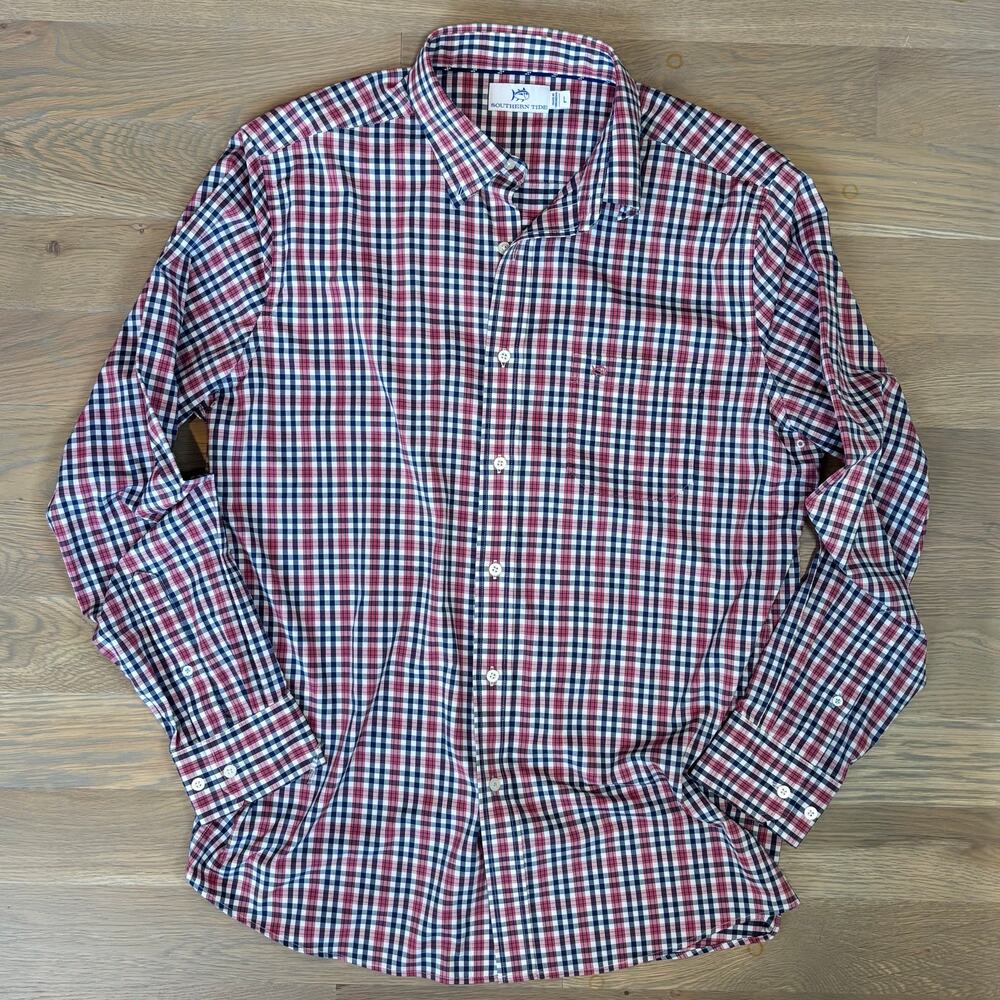 Southern Tide Brrr Intercoastal Shirt Performance Stretch Plaid Mens Size Large - Picture 7 of 10